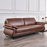 Canapé capitonné confortable en cuir pour appartement et mobilier domestique – Vente en gros