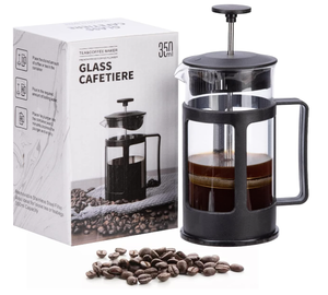 Prensa Francesa Kingze de Gran Capacidad 350ml 600ml 800ml 1000ml, Cafetera Portátil de Vidrio de Doble Pared para Camping - Product Image 1