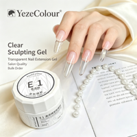 Gel dur sculptant haute clarté OEM/ODM à viscosité épaisse pour extension d'ongles, emballage personnalisé pour la vente en gros et les commandes en vrac
