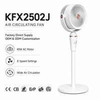 Ventilateur électrique moderne compact à écran LCD numérique inclinable à 90 degrés pour la maison, avec lampe torche LED, vente en gros à faible MOQ