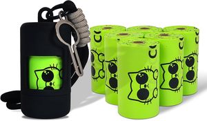 Sacs à déjections pour animaux de compagnie extra épais et résistants, sans parfum, anti-fuites, résistants aux déchirures, rouleaux de recharges pour sacs à crottes de chien avec distributeur portable et H - Product Image 2