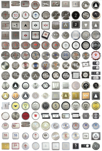 <strong>Elevator</strong> Spare <strong>Parts</strong> Red/White LED Light color Black Edge Round lift button For 32mm Hole - Product Image 3