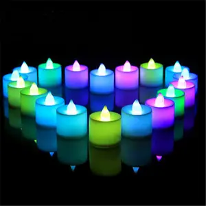 24pcs Led Flameless Electric Candle Lamp Plastic Mini Candles Tea Light For Party Home Decorationpopular