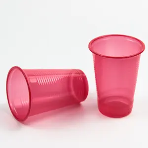 Bunte Tasse für Tischtennis spiel 7OZ Einweg-Plastik geschirr 70mm oberer Durchmesser PP Plastik becher rot benutzer definiert
