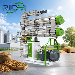 Machine de fabrication d'aliments pour animaux RICHI Lamb - Extrudeuse de granulés d'amidon de maïs et de son de blé, équipement de traitement - Product Image 1