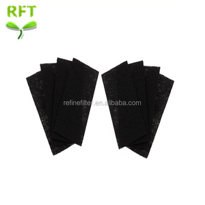 Feuilles de filtre purificateur d'air au charbon actif RFT, 8 pièces, noires, usage domestique, forte compatibilité - Product Image 2