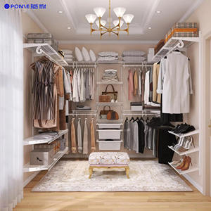 Ponie personnalisé belle promenade en métal dans la garde-robe <span class=keywords><strong>L</strong></span> en forme de U mur vestiaire garde-robe en métal - Product Image 1