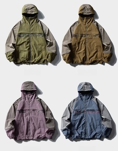 Veste coupe-vent à capuche pour homme, style outdoor, color block, camouflage, rayures sur la poitrine, coupe ample, décontractée, tailles S-<span class=keywords><strong>XXL</strong></span> - Product Image 2