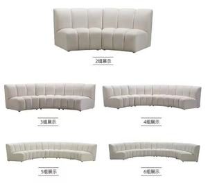 Canapé Sectionnel Modulaire Haut <span class=keywords><strong>de</strong></span> Gamme Italien Sur Mesure Design Moderne Revêtement <span class=keywords><strong>Velours</strong></span> Vert Canapé Courbé pour Villa et Meubles <span class=keywords><strong>de</strong></span> Salon - Product Image 3