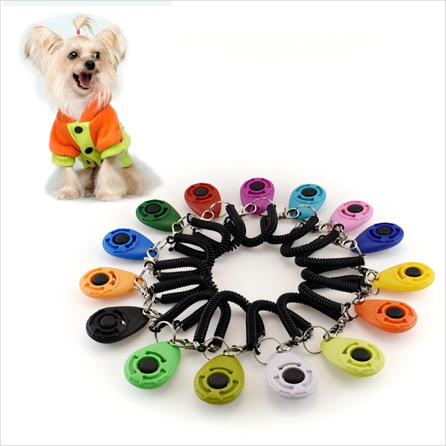 Customized Logo Portable Personalized Dog Training Clicker with Long Bracelet Button for One-Handed Operation Waterproof Feature