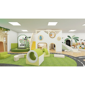 Aire de jeux intérieure personnalisée pour enfants, intégrée au café de jeux parent-enfant, avec jeu de rôle, pour projet commercial - Product Image 2