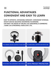 Cámara <span class=keywords><strong>web</strong></span> 4K UHD para computadora portátil Cámara <span class=keywords><strong>Web</strong></span> con luz de belleza de 3 niveles y micrófono incorporado para transmisión en vivo o conferencias - Product Image 2