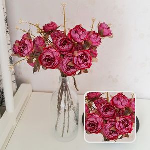 Rosas de Seda Artificiales Plain Realm, Ramo de Rosas para Decoración del Hogar, Accesorios de Fotografía, Tela de Poliéster Plástico - Product Image 1
