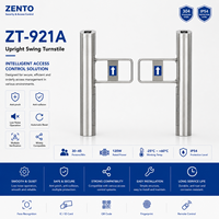 Tourniquet vertical pivotant Zento ZT-921A en acier inoxydable 304, 30-45/min, anti-pincement, bidirectionnel, portillon piéton 120W, IP54