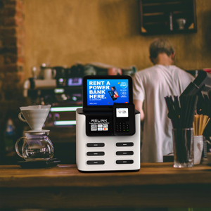 Distributeur automatique de batteries externes à 6 emplacements avec paiement par carte de crédit, station de location de batteries externes avec écran publicitaire de 8 pouces et système POS - Product Image 5