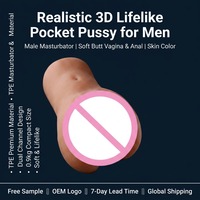 Masturbateur masculin réaliste 2LB OEM en TPE, emballage discret, option de logo personnalisé