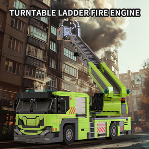 66036-38 Modèle <span class=keywords><strong>de</strong></span> <span class=keywords><strong>camion</strong></span> <span class=keywords><strong>de</strong></span> pompiers avec échelle aérienne, blocs <span class=keywords><strong>de</strong></span> construction éducatifs en plastique à assembler, 40 pièces, pour enfants, transfrontalier - Product Image 1