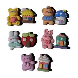 Cartoon Doll House Resin Cabochon Farm Resin Silicone Mold Charms Crcos For Decoration