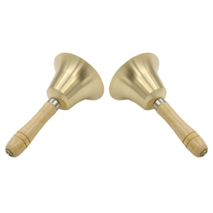 Polished Brass <b>Service</b> <b>Bell</b> Wood Handle Hand <b>Bell</b> For Dinner, Hotel, Pet Training And Holiday Decor - Product Image 3