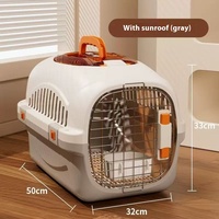 Nouveau 2025 Cages pour chats Boîte de transport pour chien Boîte de transport aérien en plein air Boîte portable Produit pour animaux de compagnie pour chiot chaton
