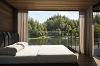 Maison préfabriquée River House Maison préfabriquée avec cuisine et salle de bain Tiny Home Cabine préfabriquée à 2 étages pour hôtel de villégiature