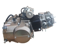 Moteurs de moto 110cc 4 temps refroidis par air en acier argenté, pièces d'assemblage, allumage CDI, 1 cylindre