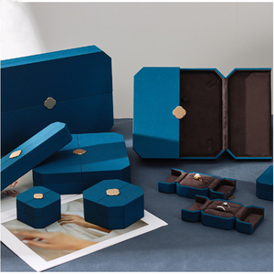 Custom Logo Magnetic Double Door <b>Ring</b> Jewelry Box Valentine's Day Luxury Necklace Earring Gift Box Packaging Wedding Favor - Product Image 1