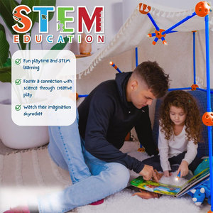SUNNUO Kit di Costruzione Fortini Fai-da-Te <span class=keywords><strong>per</strong></span> <span class=keywords><strong>Bambini</strong></span>, Giocattoli Educativi STEM, Set da 100 Pezzi - Product Image 3