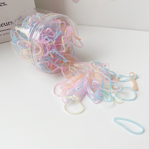 Bandas Elásticas Desechables de Colores para el Cabello, Gruesas, Negras, para Adultos y Mujeres, Tamaño Pequeño, de Resina Plástica, Estilo Fresco y Dulce - Product Image 4