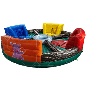 Curso de Wipeout inflable para patio de recreo interior, puente interactivo mecánico con obstáculos giratorios, divertido juego de salto para niños - Product Image 5