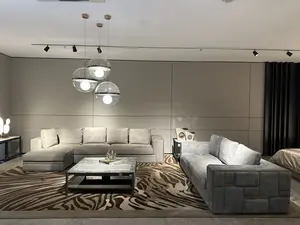 Modern Italian Luxury Leather Sofa Set High-End Corner Module Combination Home Villa Mansion Living Room Furniture
