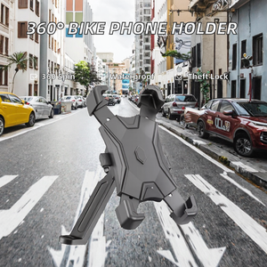 Support de téléphone portable universel pour vélo et moto, rotation à 360°, meilleure adhérence, design étanche, antivol, verrouillage automatique, flexible - Product Image 2