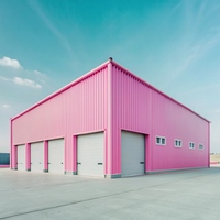Structure de garage métallique sur mesure à grande portée, soudée, robuste, résistante au vent et à la neige, pour atelier et stationnement de véhicules
