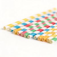 Pailles en papier jetables écologiques personnalisées de qualité alimentaire, biodégradables, non toxiques, recyclables pour le bubble tea et les jus
