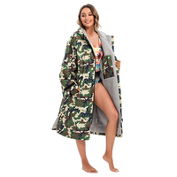 Robe de change à manches longues camouflage personnalisée, imperméable et plus chaude avec doublure en polaire