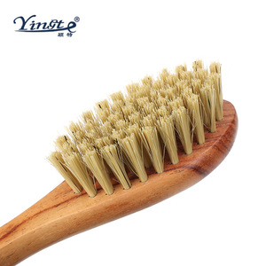 Yinste <b>Shoe</b> <b>Brush</b> Set Pig Hair Solid Wood Handle Stain Removal Cleaning Tool - Product Image 3