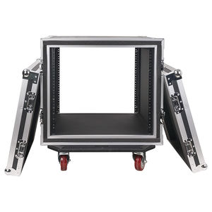 10U Space Rack Mount Flight Case 19 pulgadas de profundidad W-Casters ATA Rack Amp Road Shock Mount Case - Product Image 2