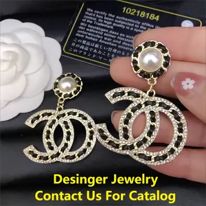 Mode CC GG TT H FF Marken Luxus Designs personal isierte beliebte trend ige Edelstahl goldene Ohrringe Schmuck für Frauen