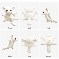 Porte-clés en peluche Zaves de haute qualité, écologique, durable, mignon, en forme de petaugeur blanc, jouet en peluche doux, breloque de sac personnalisable pour enfants