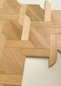 Dalles de parquet en bois de chêne blanc américain et noyer américain LongWell, forme hexagonale, emboîtables, géométriques, modernes, mates, écologiques - Product Image 2