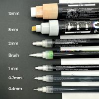 Bestationery Vente en gros Personnalisé Chine Promotionnel Graffiti Coloriage Peinture Solide Croquis Permanent Acrylique Nail Art Marqueurs Ensemble de Stylos