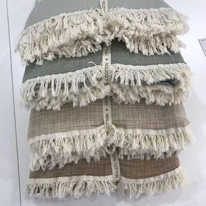 <span class=keywords><strong>Couverture</strong></span> en mousseline <span class=keywords><strong>personnalisée</strong></span> bon marché, couleurs contrastées avec des franges, <span class=keywords><strong>couverture</strong></span> en mousseline de luxe pour bébés filles et garçons - Product Image 5