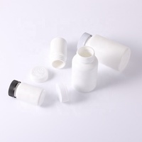 Petit flacon de médecine en plastique bleu personnalisé de 60ml Bouteilles de capsule de supplément Vatamin Flacon de pilules en plastique 100cc avec couvercle CRC