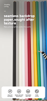 Papier de fond de photographie sans couture 2,72x10m, couleur unie, sans reflets, accessoires de fond de studio photo, fond monochrome