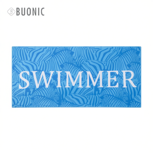 Asciugamano da Nuoto Buonic 80x160cm con Stampa Nuotatore, Telo da Spiaggia - Product Image 1