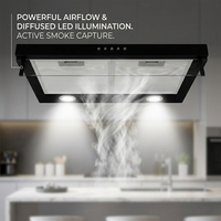 Hot Sale Hotte aspirante murale électrique ultra-mince 600-900 mm à commande par bouton, haute qualité, pour cuisine domestique