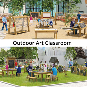 Moetry préscolaire extérieur Art salle <span class=keywords><strong>de</strong></span> classe équipement en bois Table à dessin Art chevalet peinture conseil pour enfants école éducation utilisation - Product Image 2