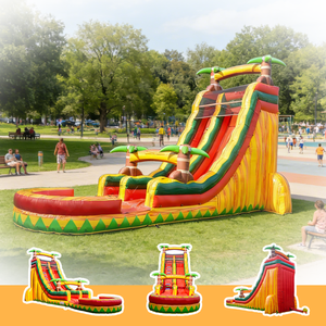 Tobogán Acuático Inflable Tropical de PVC de Grado Comercial para Exteriores, de 22 pies, para Niños y Adultos, para Parques de Aventuras, con 2 Años de Garantía - Product Image 4