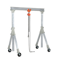 Grue portative en aluminium de faible puissance de portique 1 tonne 2 tonnes grue mobile portative réglable de 3 tonnes