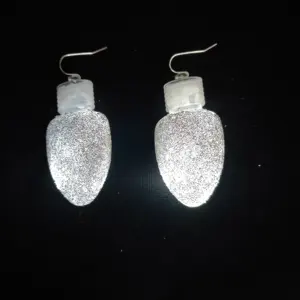 Christmas glowing ornaments led flashing bulb earrings party decoration